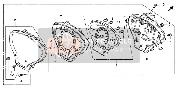 37110KTW932, Indicador Comp.,  Combinad, Honda, 0